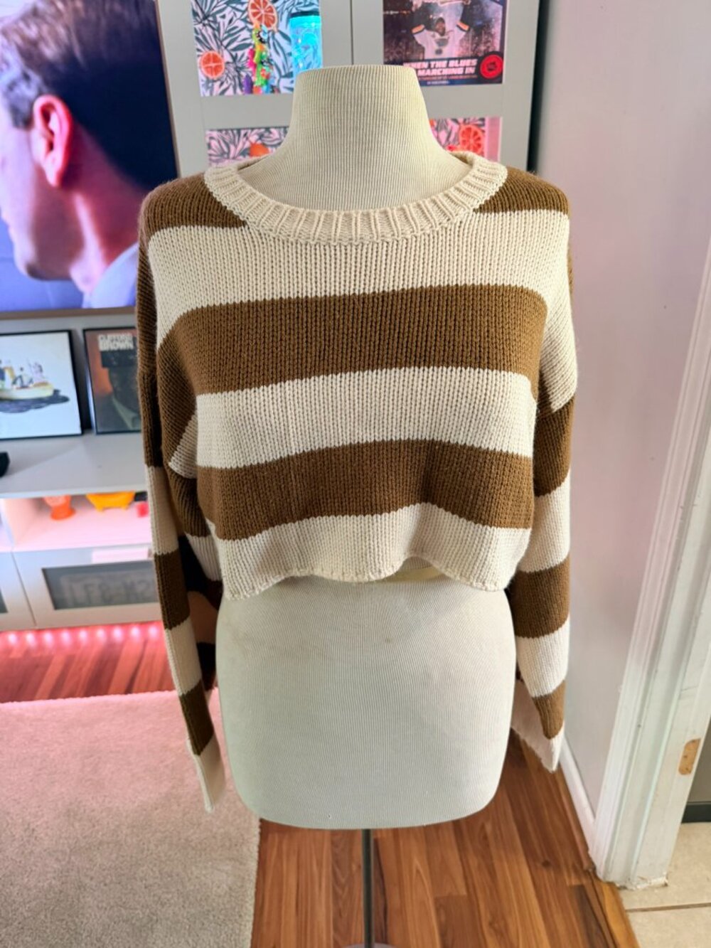 Stella Cropped Knit Sweater